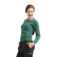 FÁBRICA DIRECTAMENTE diseño simple color verde suéteres mujeres
